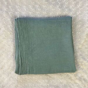 Comfy Cubs Solid Green Baby Swaddle Blanket Muslin Bamboo Cotton Blend